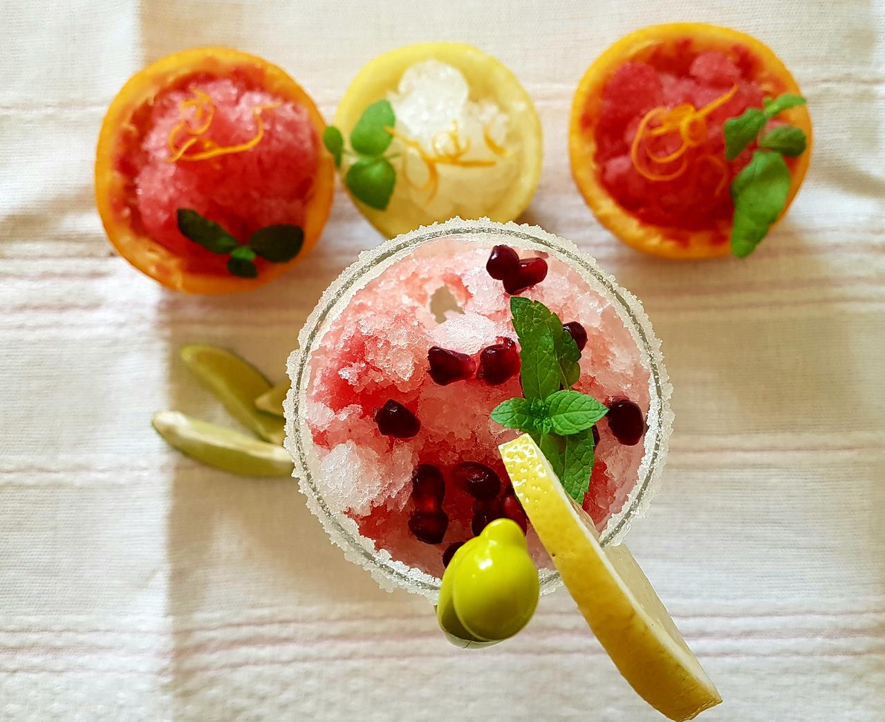 granita cytrynowa i arbuzowa