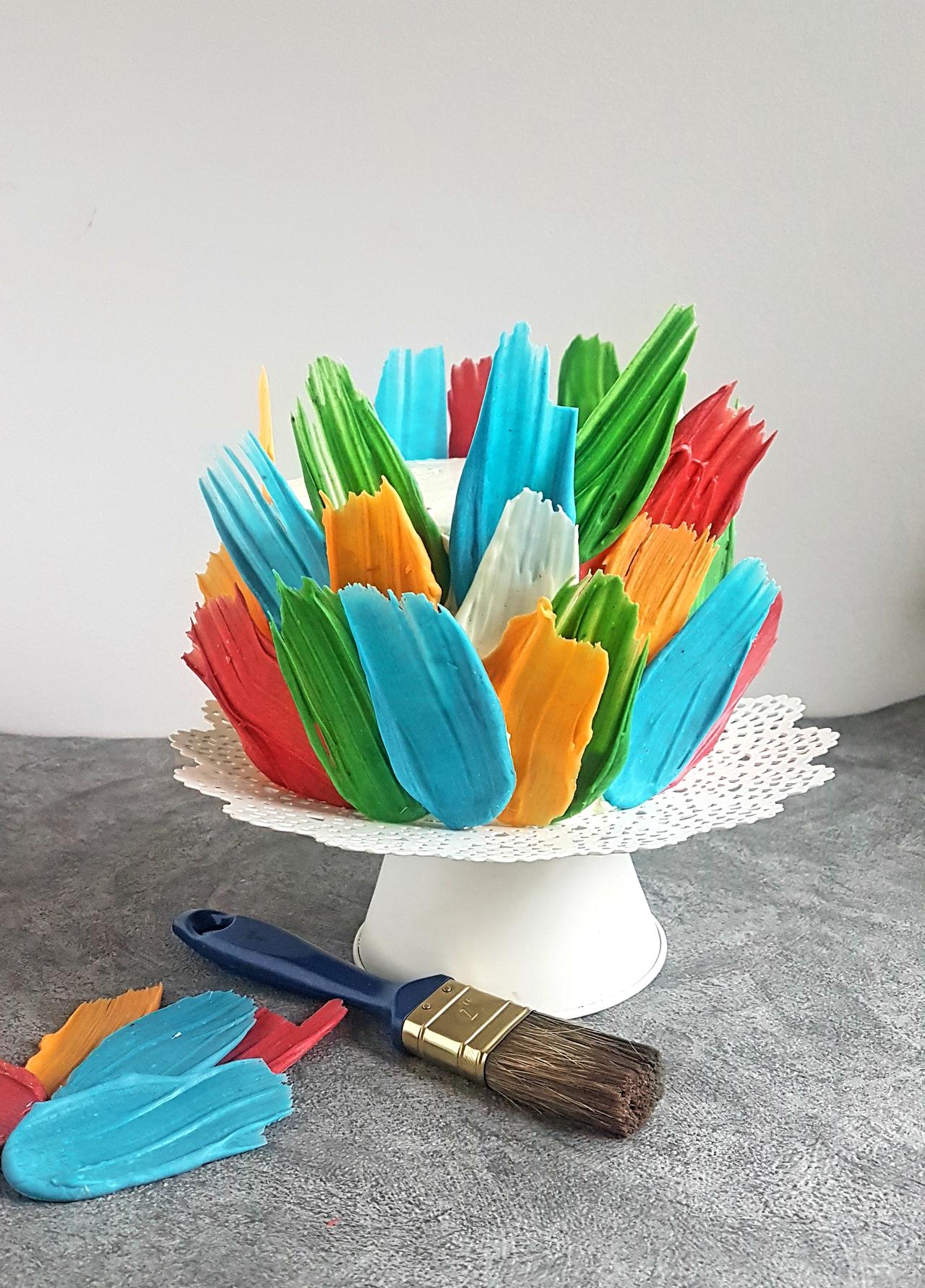brushstroke cake