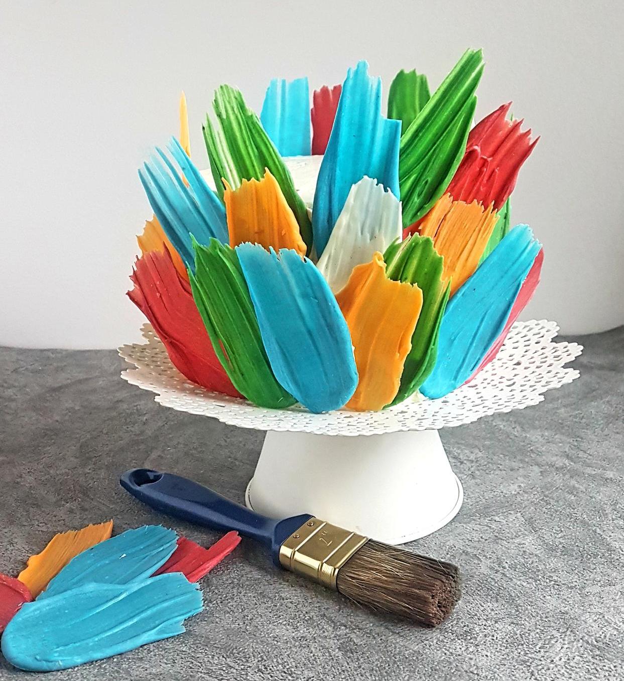 brushstroke cake