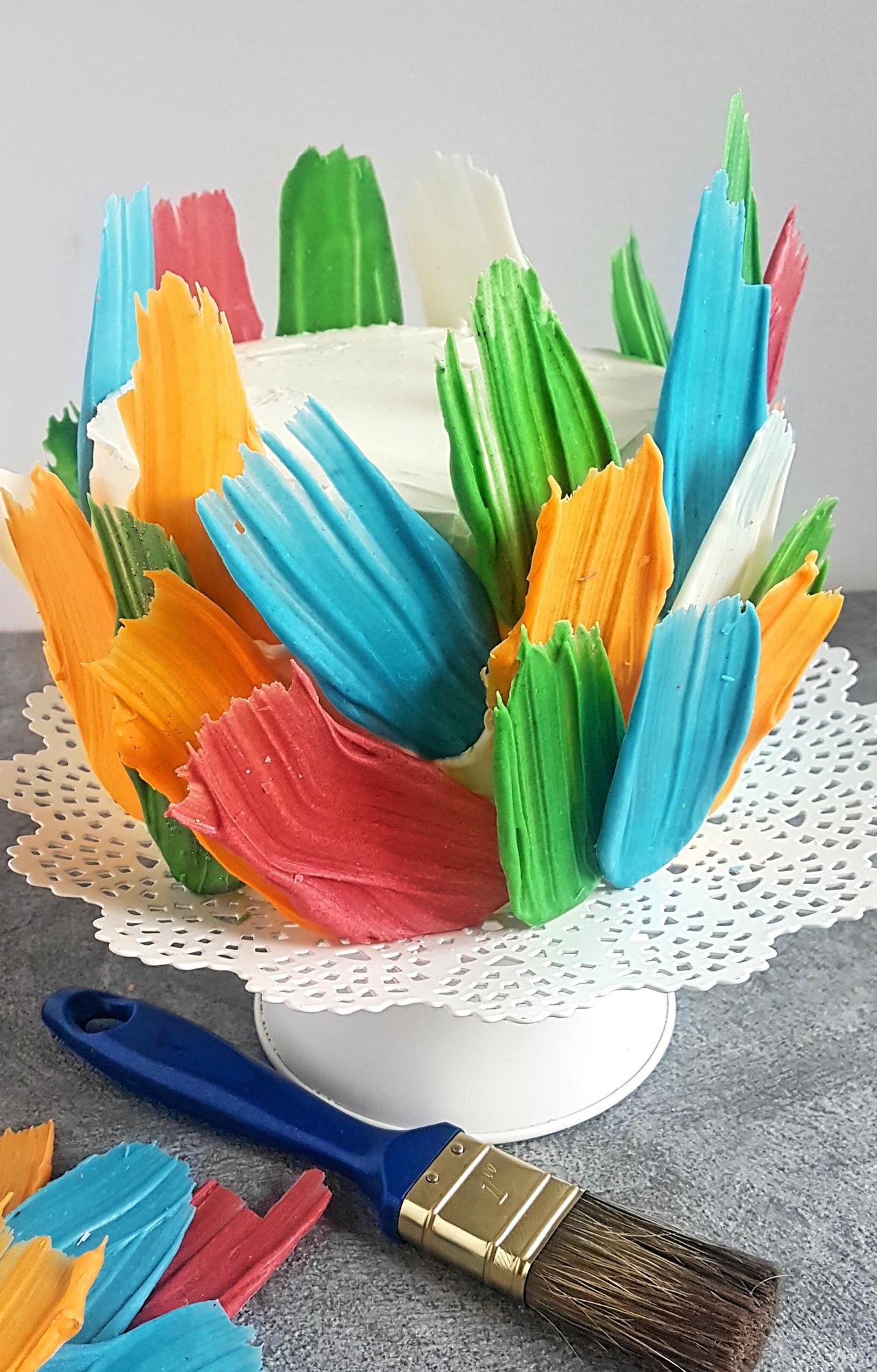 brushstroke cake
